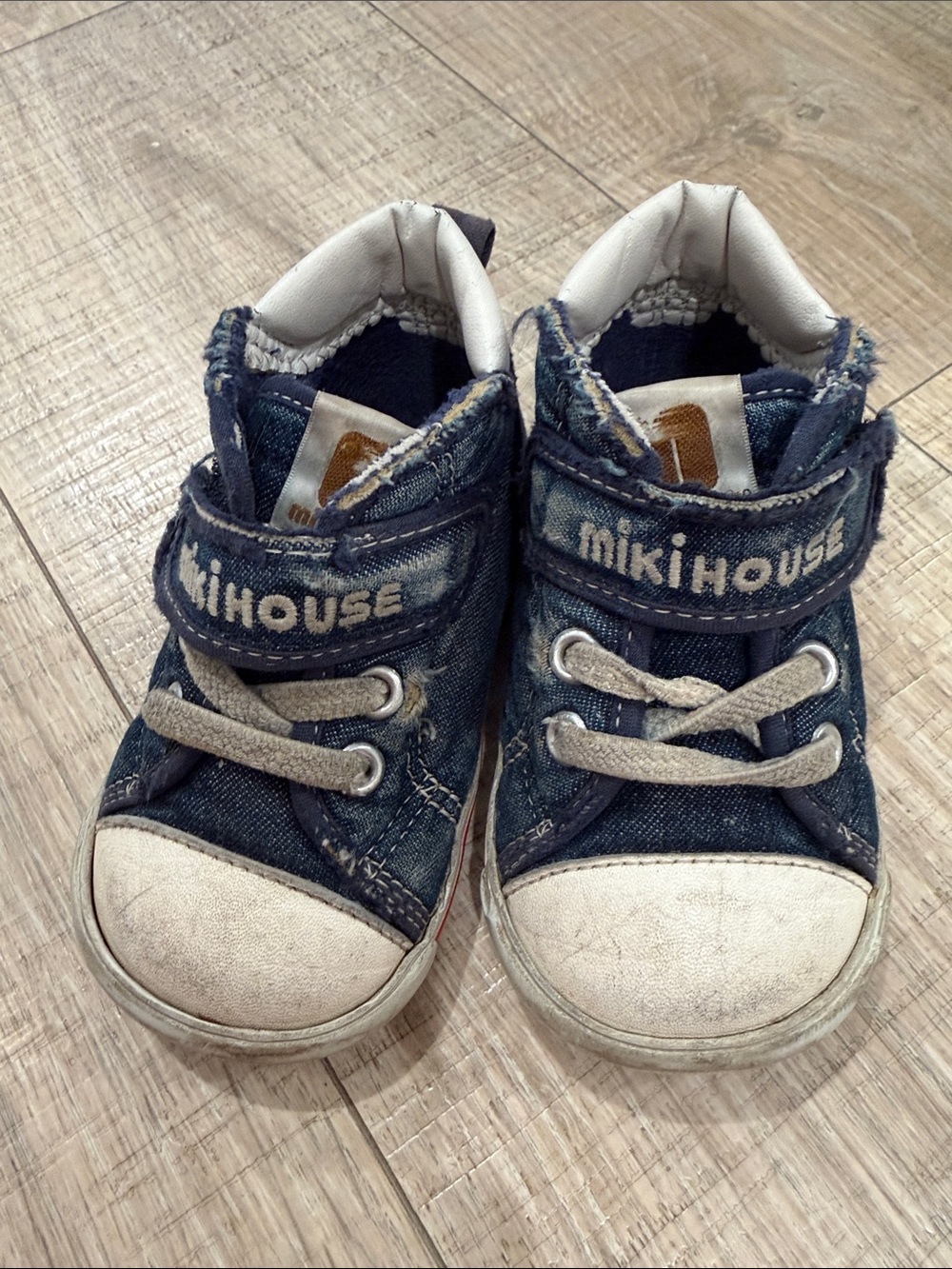 Navy and White Kids' Sneakers